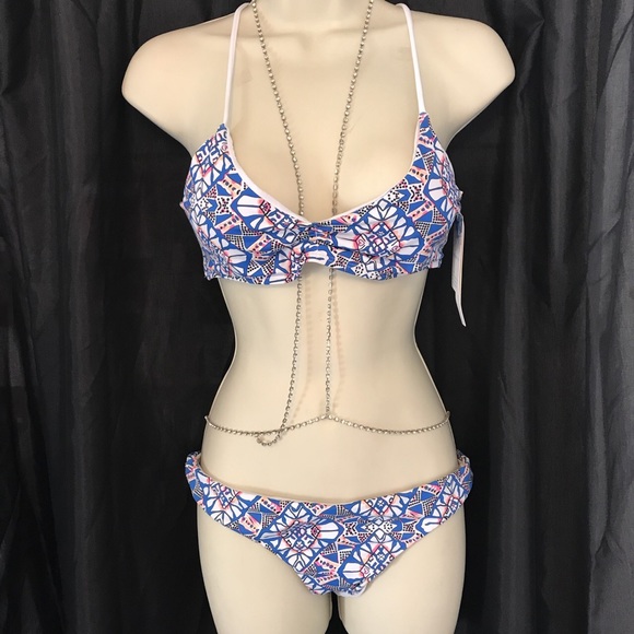 Other - New Aztec like print bikini w strappy back straps Other - New Aztec like print bikini w strappy back straps